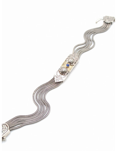 Silver gold bracelet