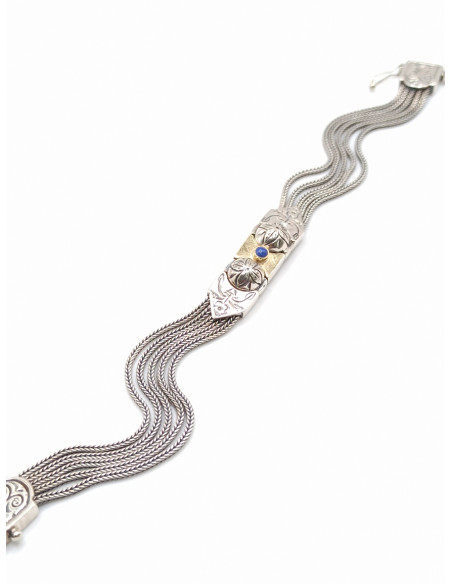 Silver gold bracelet