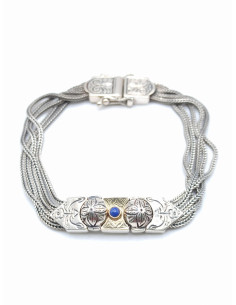 Silver gold bracelet