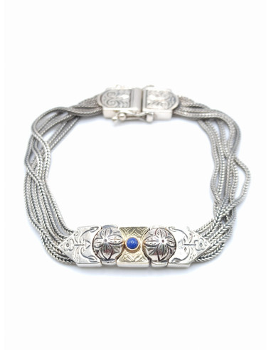 Silver gold bracelet