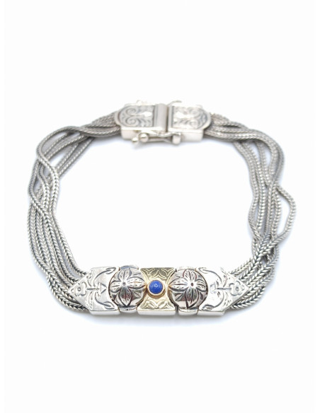 Silver gold bracelet