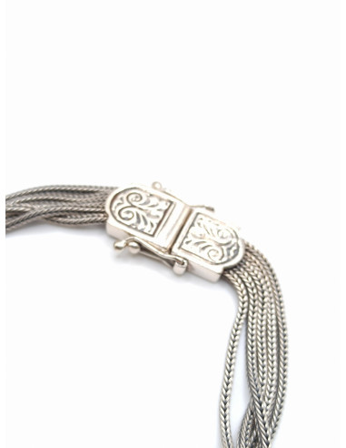 Silver gold bracelet