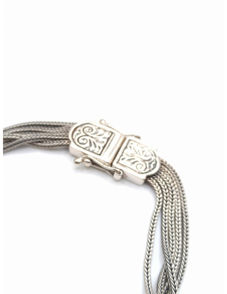 Silver gold bracelet