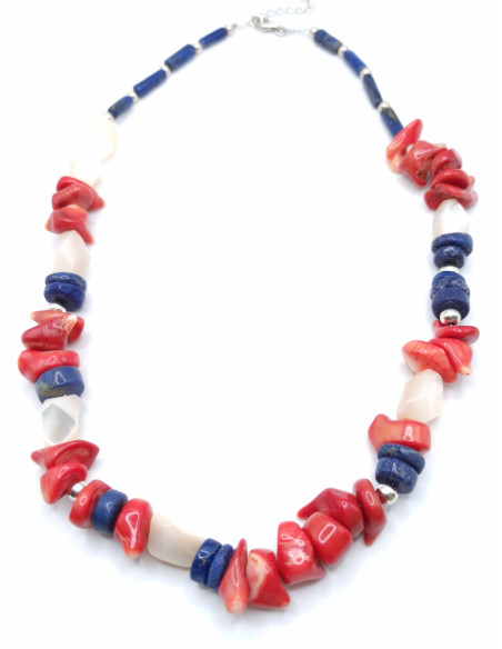 Lapis and Coral Necklace