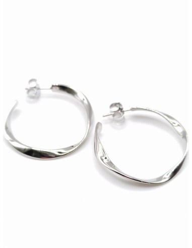 Silver hoop earrings