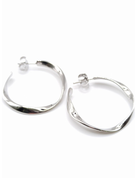 Silver hoop earrings