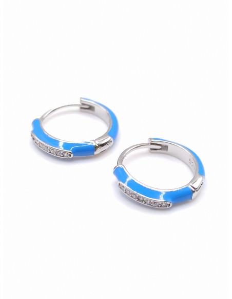 Silver hoop earrings