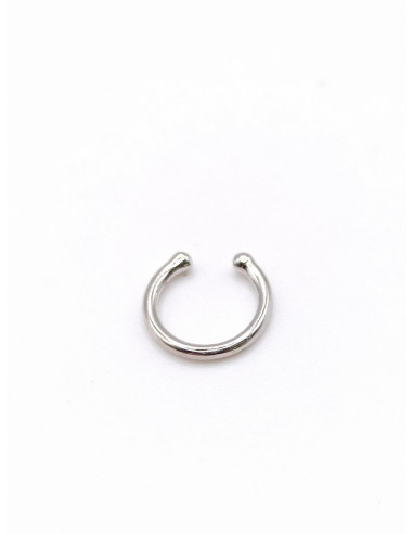 Silver nose earring