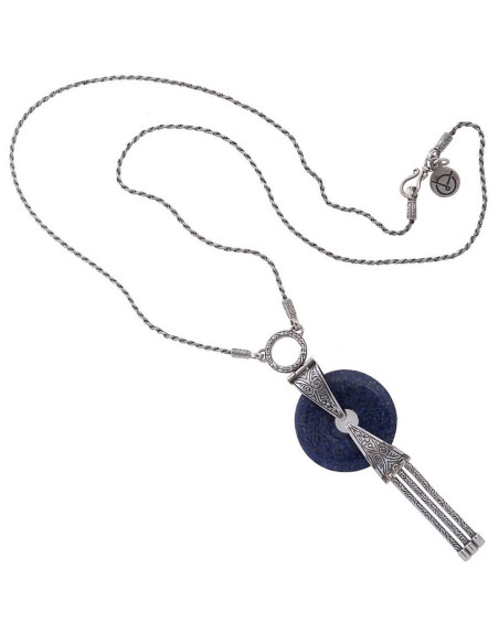 Ασημένιο κολιέ με Λάπις Λάζουλι